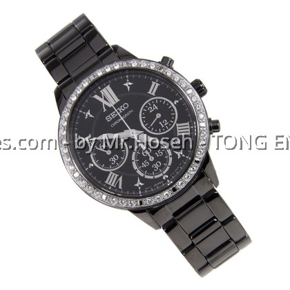 SEIKO CRYSTAL BEZEL LADIES CHRONOGRAPH SRW844P1