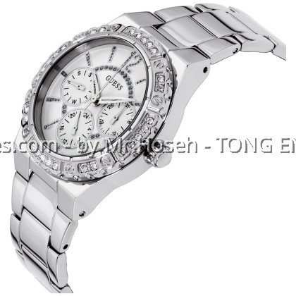 GUESS CRYSTAL DAY DATE MID SIZE LADIES W0845L1
