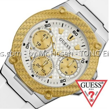 GUESS SPORT WHITE GOLD BOY SIZE LADIES W1094L1 GUESS SPORT WHITE GOLD BOY SIZE LADIES W1094L1