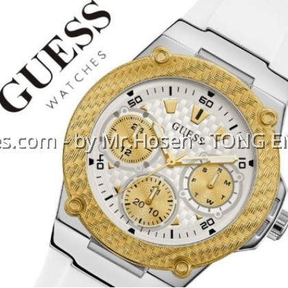 GUESS SPORT WHITE GOLD BOY SIZE LADIES W1094L1 GUESS SPORT WHITE GOLD BOY SIZE LADIES W1094L1