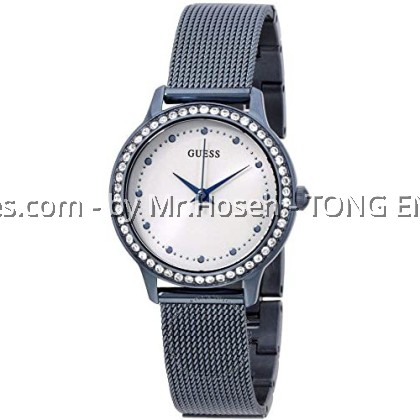 GUESS CRYSTAL BLUE MILANESE LADIES W0647L4