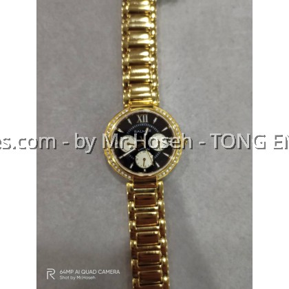 Balmer Multi-Hand Crystals Ladies 33mm Bracelet Watch 9117M GP-4