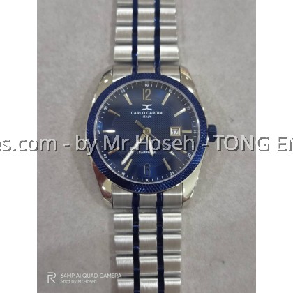 Carlo Cardini Ocean Blu Swiss Quartz 40mm Men Watch 308G-SS-BLU-5