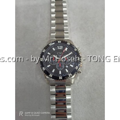 Carlo Cardini Swiss Chronograph Quartz 47mm Men Watch 050G-SS-4