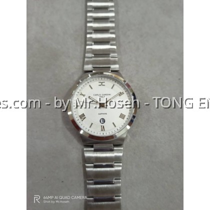 Carlo Cardini Swiss Quartz 42mm Men Watch 4031G-SS-1