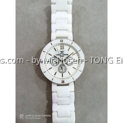 Carlo Cardini Multi-Hand Swiss Quartz 40mm Ladies Watch 4027LC-WHT-1