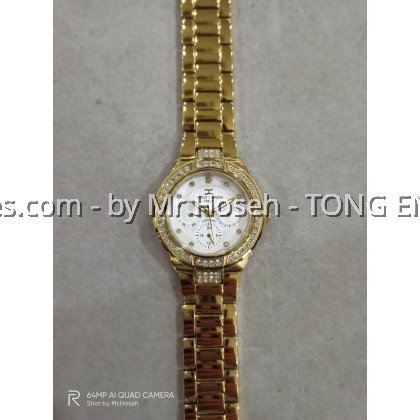 Carlo Cardini Crystals Multi-Hand Swiss Quartz 36mm Ladies Watch 3030L-GP-1