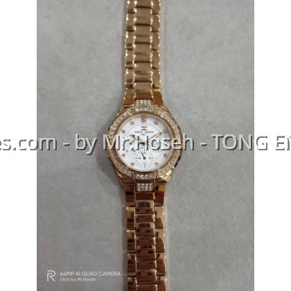 Carlo Cardini Crystals Multi-Hand Swiss Quartz 36mm Ladies Watch 3030L-RG-1