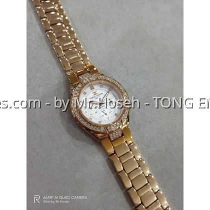Carlo Cardini Crystals Multi-Hand Swiss Quartz 36mm Ladies Watch 3030L-RG-1