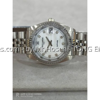 Carlo Cardini Datejust Swiss Quartz 31mm Ladies Watch 149G-SS-3M Carlo Cardini Datejust Swiss Quartz 31mm Ladies Watch 149G-SS-3M