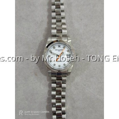 Carlo Cardini Datejust Swiss Quartz 25mm Ladies Watch 00018L-SS-3M Carlo Cardini Datejust Swiss Quartz 25mm Ladies Watch 00018L-SS-3M