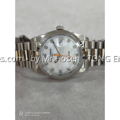 Carlo Cardini Datejust Swiss Quartz 35mm Medium Watch 00018G-SS-3M Carlo Cardini Datejust Swiss Quartz 35mm Medium Watch 00018G-SS-3M