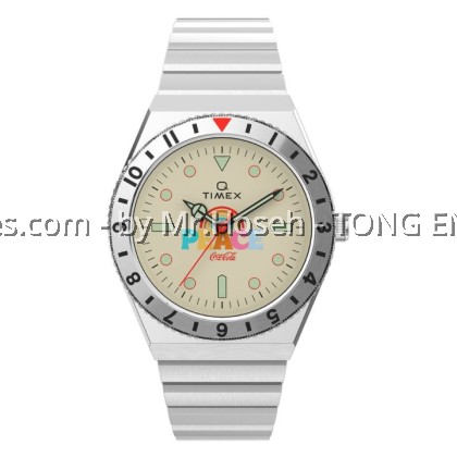 Q Timex x Coca-Cola® Unity Collection 38mm Stainless Steel Bracelet Watch TW2V25800