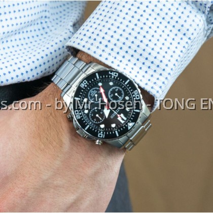Citizen Quartz Chronograph Black 43mm Men Watch AI5000-84E