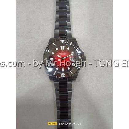 Balmer Black Red Submariner 40mm Automatic Sports Watch 8135G BK-49
