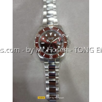 Balmer Brown Submariner 40mm Automatic Sports Watch 8135G SS-10