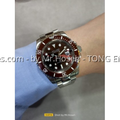 Balmer Brown Submariner 40mm Automatic Sports Watch 8135G SS-10