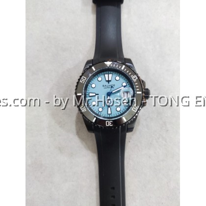 Balmer Tiffany Blue Submariner Black PVD 40mm Automatic Sports Watch 8135G BU-5 Balmer Tiffany Blue Submariner Black PVD 40mm Automatic Sports Watch 8135G BU-5