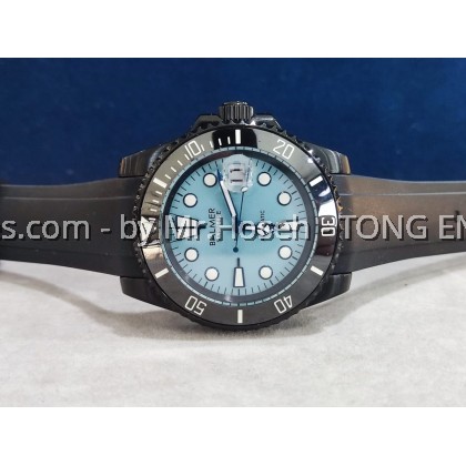 Balmer Tiffany Blue Submariner Black PVD 40mm Automatic Sports Watch 8135G BU-5 Balmer Tiffany Blue Submariner Black PVD 40mm Automatic Sports Watch 8135G BU-5