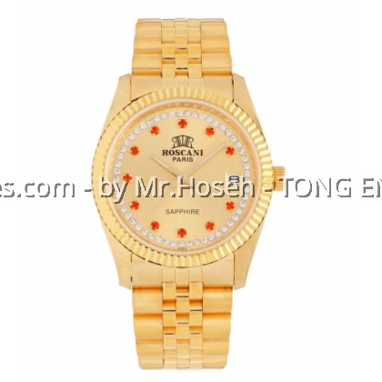 Roscani Carson G 497G 36mm Bracelet Men Gold Watch BG 497529