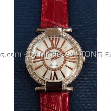Royal Crown Crystal Leather Watch 6116L-STR-8 Royal Crown Crystal Leather Watch 6116L-STR-8