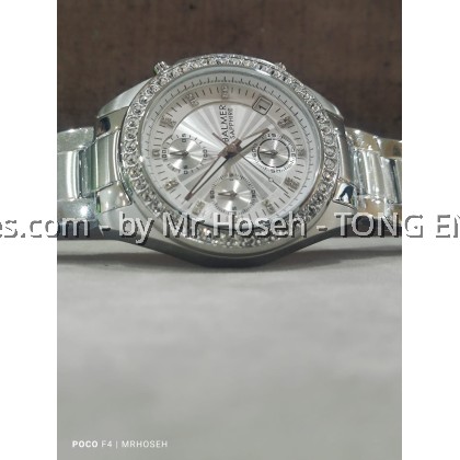 Balmer Crystals 36mm Ladies Chronograph Watch 8149M SS-1