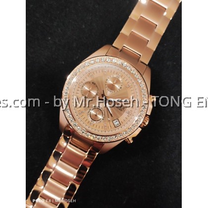 Balmer Crystals 36mm Ladies Chronograph Watch 8149M RG-8