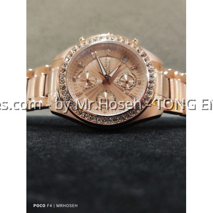 Balmer Crystals 36mm Ladies Chronograph Watch 8149M RG-8