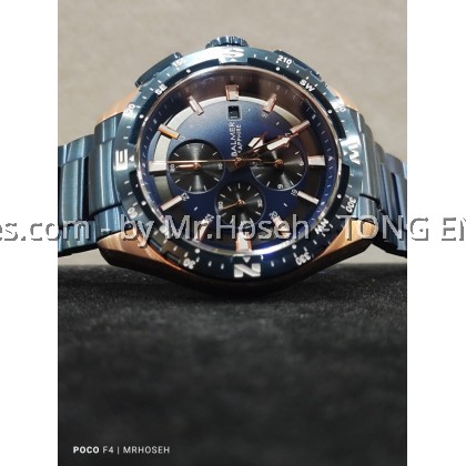 Balmer 44mm Men Chronograph Watch with Compass Bezel 8118G BRG-5