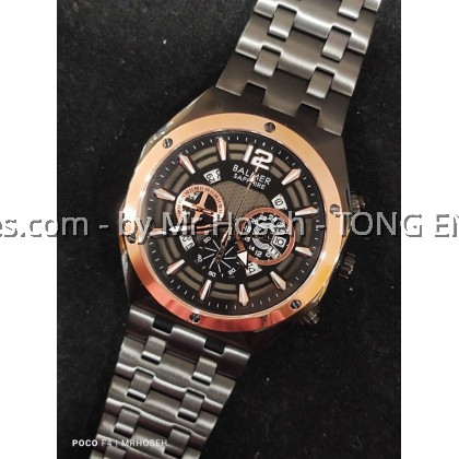 Balmer 45mm Octagon Shaped Men Chronograph Watch 8163G BRG-4