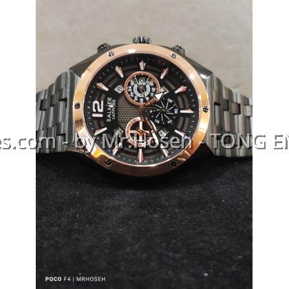 Balmer 45mm Octagon Shaped Men Chronograph Watch 8163G BRG-4