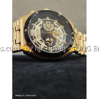 Balmer 45mm Octagon Shaped Men Chronograph Watch 8163G GP-2