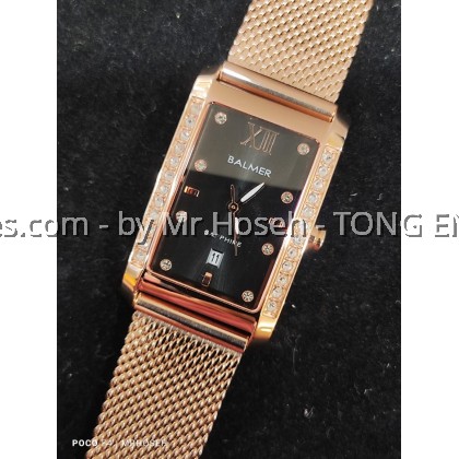 Balmer 21mm Crystal Rectangle Ladies Watch 8169L RG-4