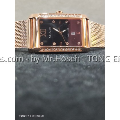 Balmer 21mm Crystal Rectangle Ladies Watch 8169L RG-4