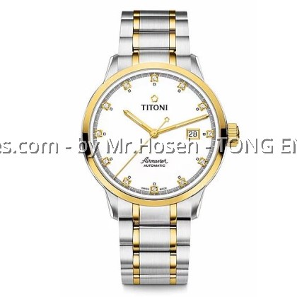 Titoni Airmaster Two-Tone Diamond 40mm Gents T83733SY-556
