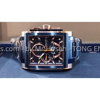 Balmer 42mm Rectangle XL Chronograph Men Quartz Watch A8144G BRG-5