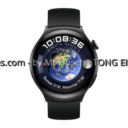 HUAWEI WATCH 4 LTE Black Stainless Steel Case Fluoroelastomer Strap 