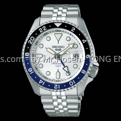 Seiko 5 Sports SKX GMT Sky Blue Silver Cloud Automatic SSK033K1