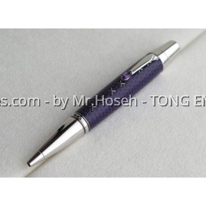 Montblanc Boheme Jewels Amethyst Violet Leather Ballpoint Pen 9926