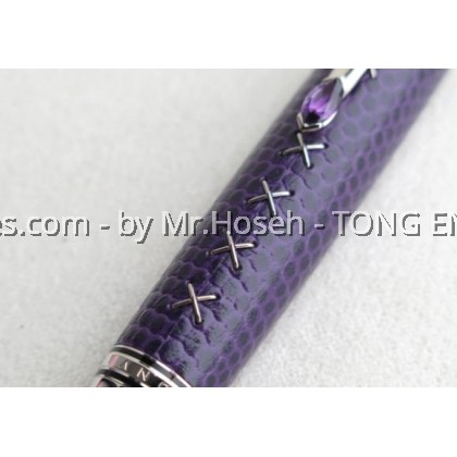 Montblanc Boheme Jewels Amethyst Violet Leather Ballpoint Pen 9926