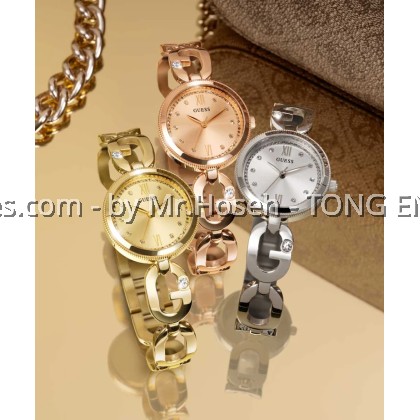 GUESS Ladies Rose Gold Tone Analog Watch 30mm GW0759L3