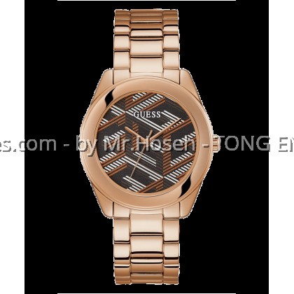 GUESS Ladies Rose Gold Tone Analog Watch 40mm GW0607L3