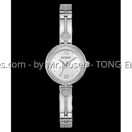 GUESS Ladies Silver Tone Analog Watch 27mm GW0655L1 GUESS Ladies Silver Tone Analog Watch 27mm GW0655L1