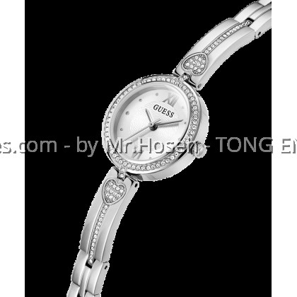 GUESS Ladies Silver Tone Analog Watch 27mm GW0655L1 GUESS Ladies Silver Tone Analog Watch 27mm GW0655L1
