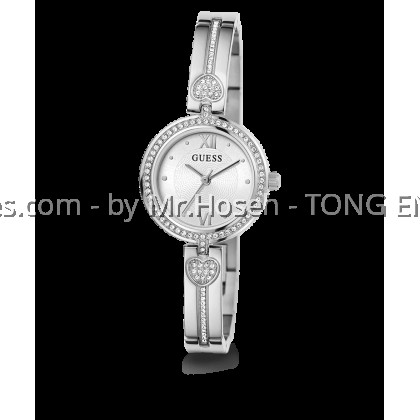 GUESS Ladies Silver Tone Analog Watch 27mm GW0655L1 GUESS Ladies Silver Tone Analog Watch 27mm GW0655L1