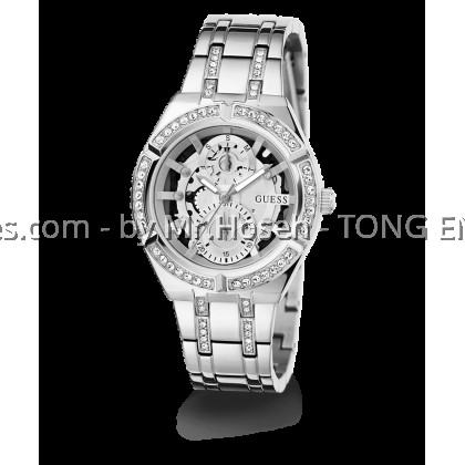GUESS Ladies Silver Tone Multi-function Watch 36mm GW0604L1 GUESS Ladies Silver Tone Multi-function Watch 36mm GW0604L1