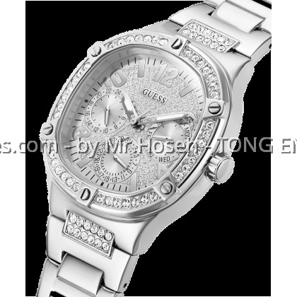 GUESS Ladies Silver Tone Multi-function Watch 40mm GW0558L1 GUESS Ladies Silver Tone Multi-function Watch 40mm GW0558L1