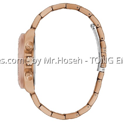 GUESS Ladies Rose Gold Tone 2-Tone Multi-function Watch 39mm GW0557L2