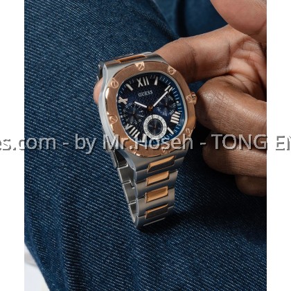 GUESS Mens 2-Tone Multi-function Watch 42mm GW0572G4