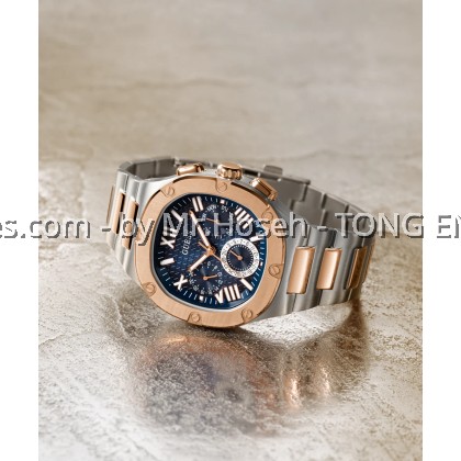 GUESS Mens 2-Tone Multi-function Watch 42mm GW0572G4